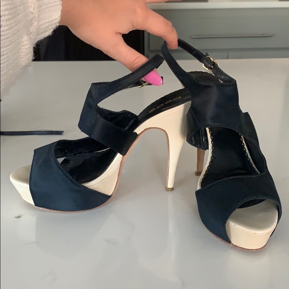 Bebe strap buckle heels